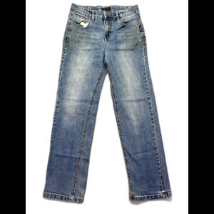 Silver Jeans Co Boys Garret Straight Blue Jeans Pockets Light Wash Stretch Sz 14